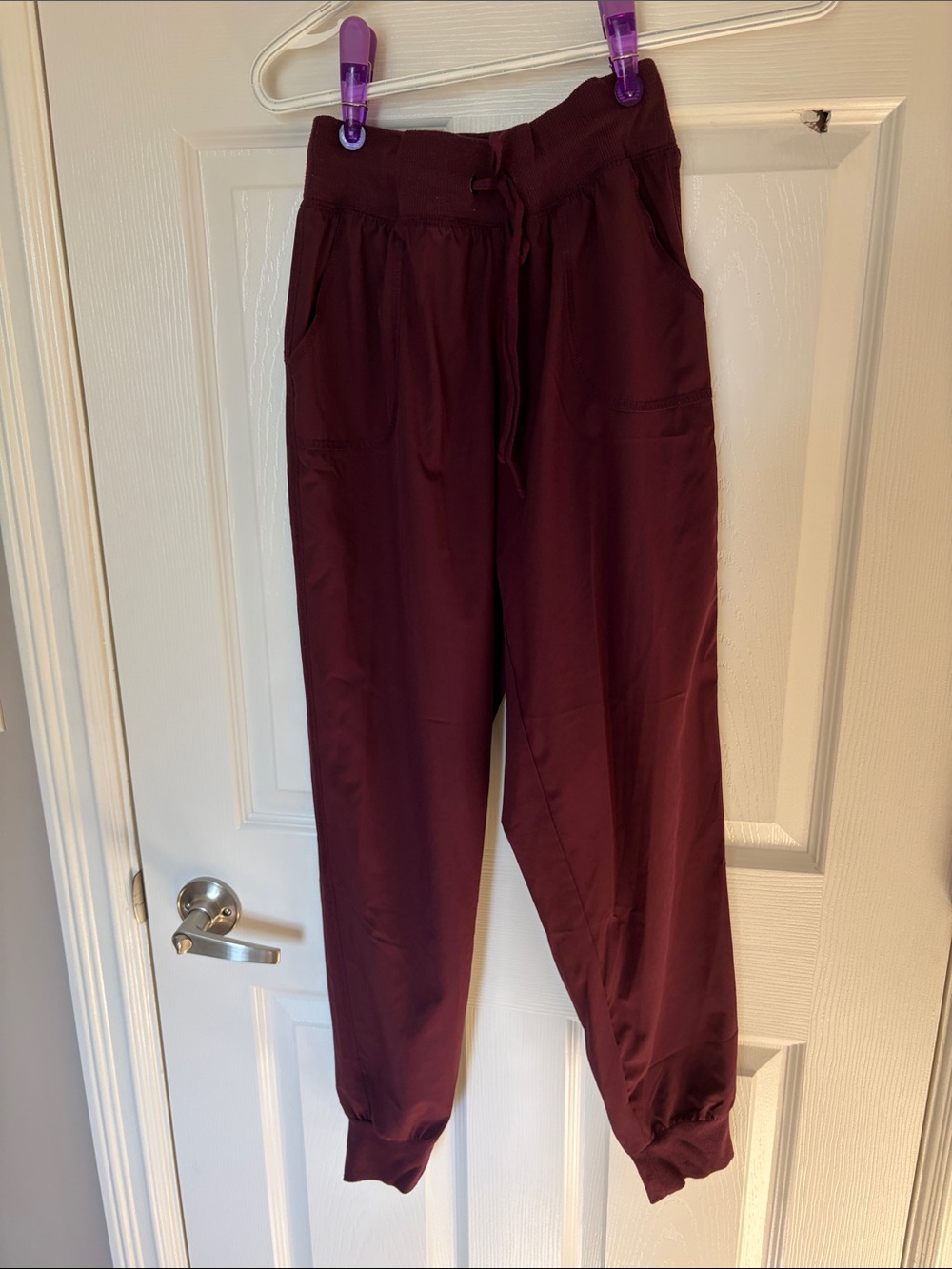 Athletic Works Maroon Drawstring Jogger Pants